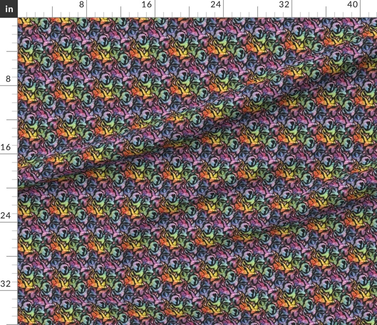 Various Fabrics by the Yard or Fat Quarter Dragon Rainbow Small Cute Fantasy Fairy Tale Custom Printed Fabric by Spoonflower